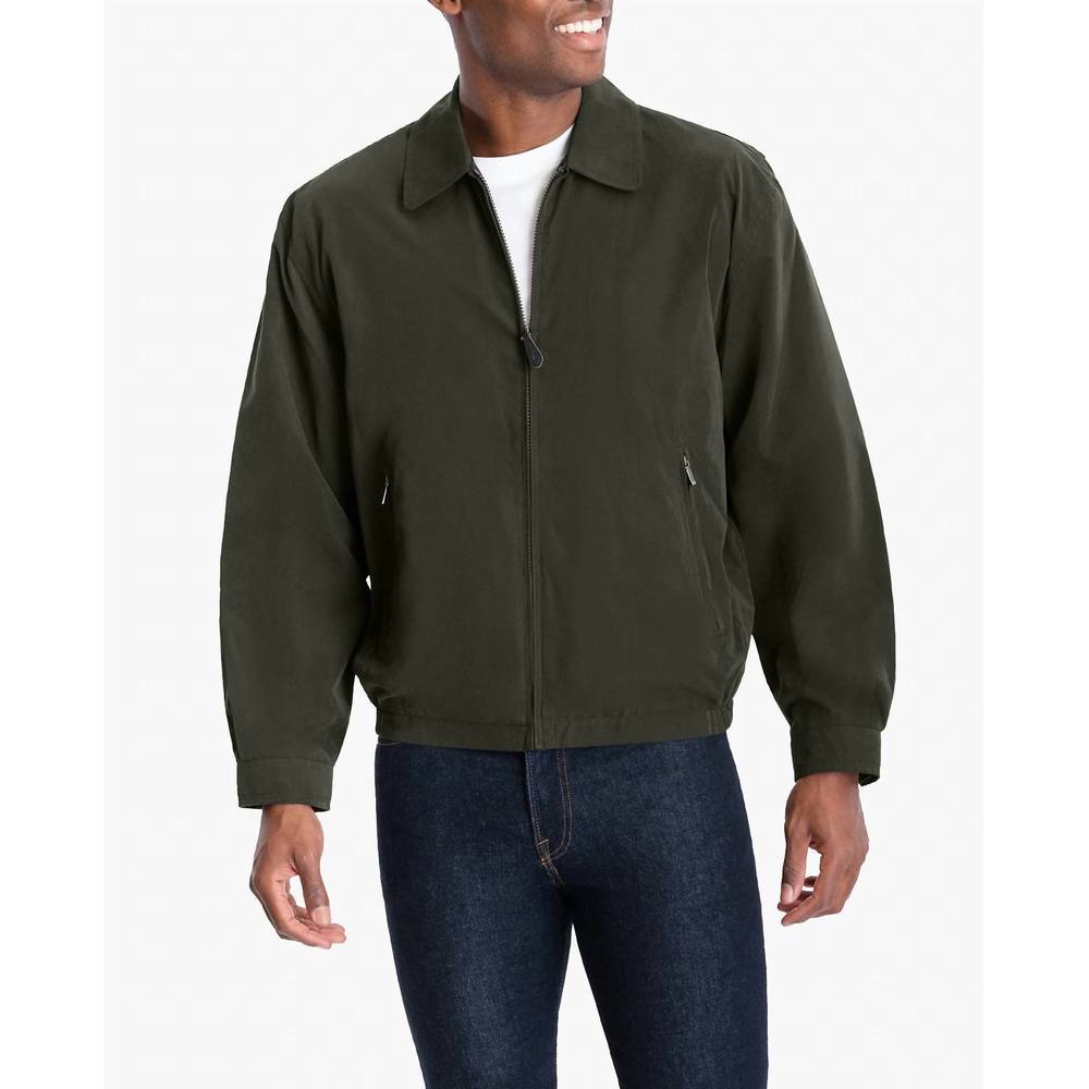 NEW LONDON FOG auburn light weight zip front golf jacket in olive